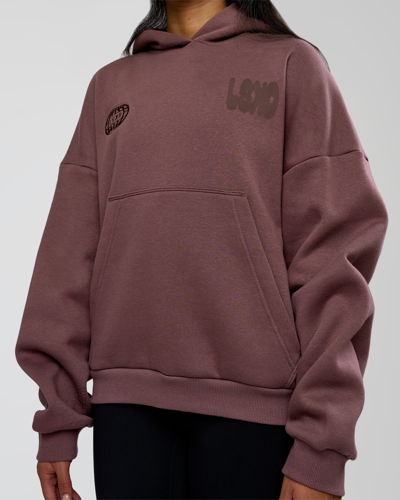 Static Grit Unisex Boxy Hoodie - Cocoa Powder-Hot Chocolate