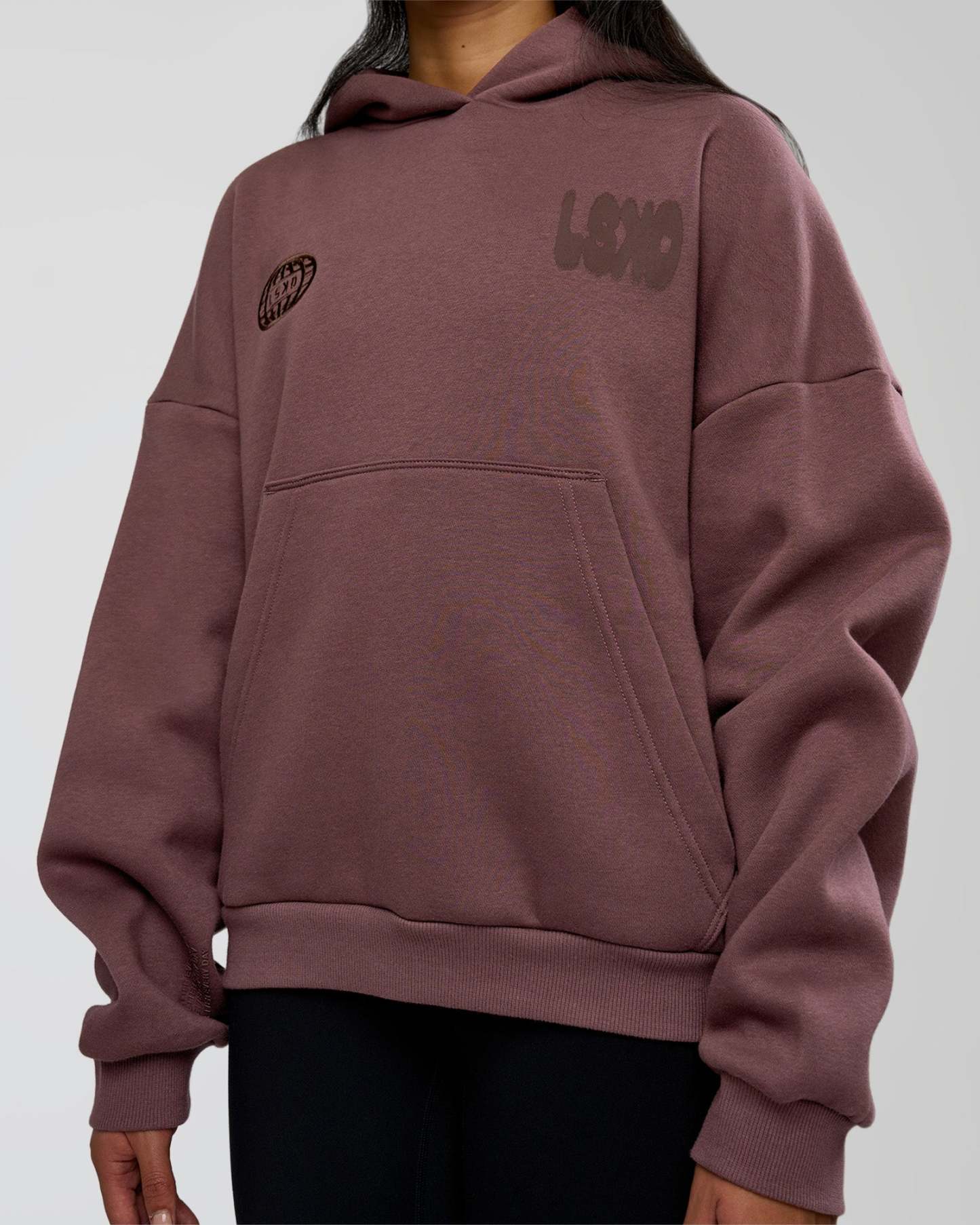 Static Grit Unisex Boxy Hoodie - Cocoa Powder-Hot Chocolate