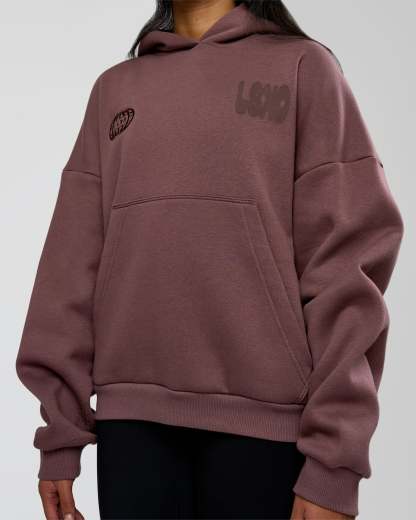 Static Grit Unisex Boxy Hoodie - Cocoa Powder-Hot Chocolate