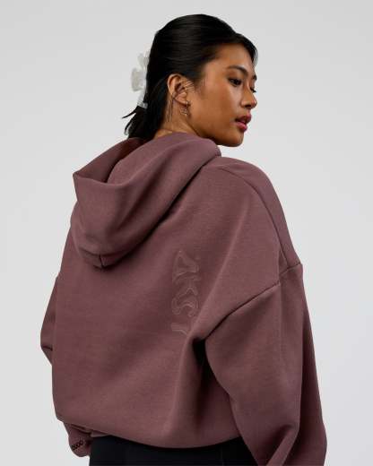 Static Grit Unisex Boxy Hoodie - Cocoa Powder-Hot Chocolate