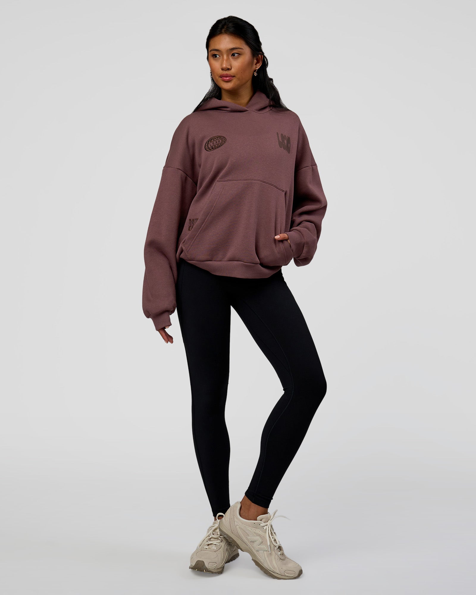 Static Grit Unisex Boxy Hoodie - Cocoa Powder-Hot Chocolate