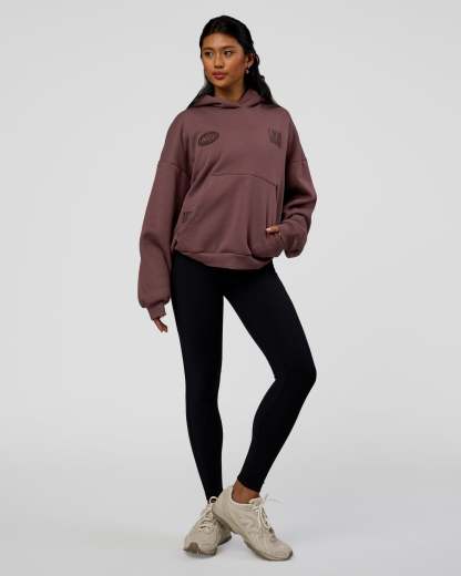Static Grit Unisex Boxy Hoodie - Cocoa Powder-Hot Chocolate