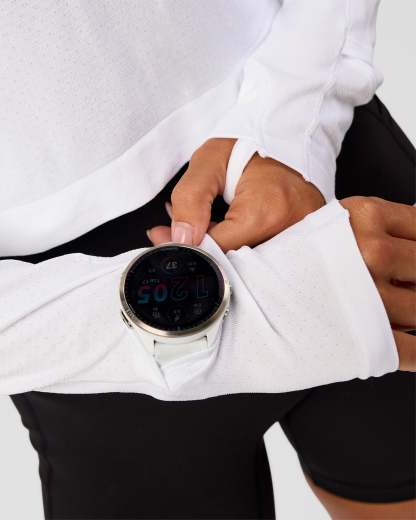 AeroFLX+ Seamless Long Sleeve Skimmer Tee - White/White
