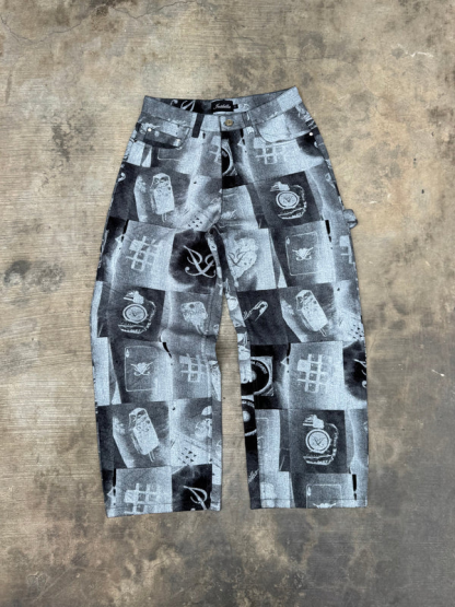 Black Tattoo Carpenter Pant