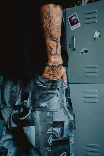 Black Tattoo Carpenter Pant