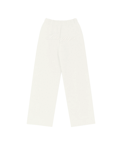 RHINESTONE SWEATS - OFF WHITE
