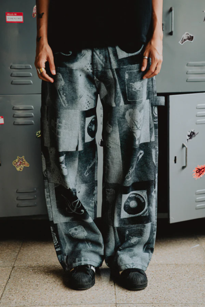 Black Tattoo Carpenter Pant