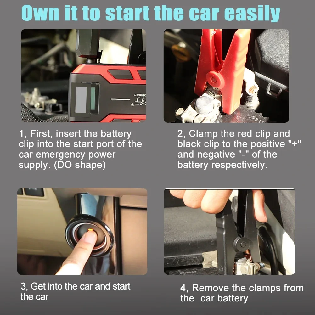 A10 Portable Jump Starter with LED & USB