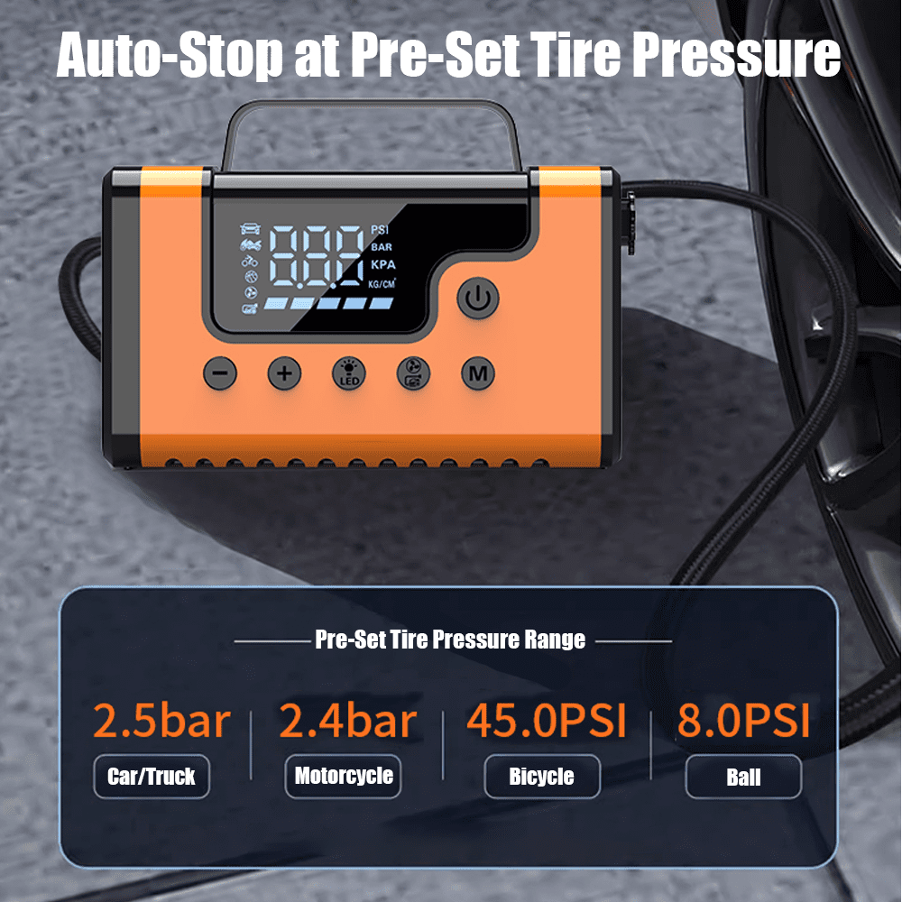 A28 Multi-Function Jump Starter with Air Compressor & LED