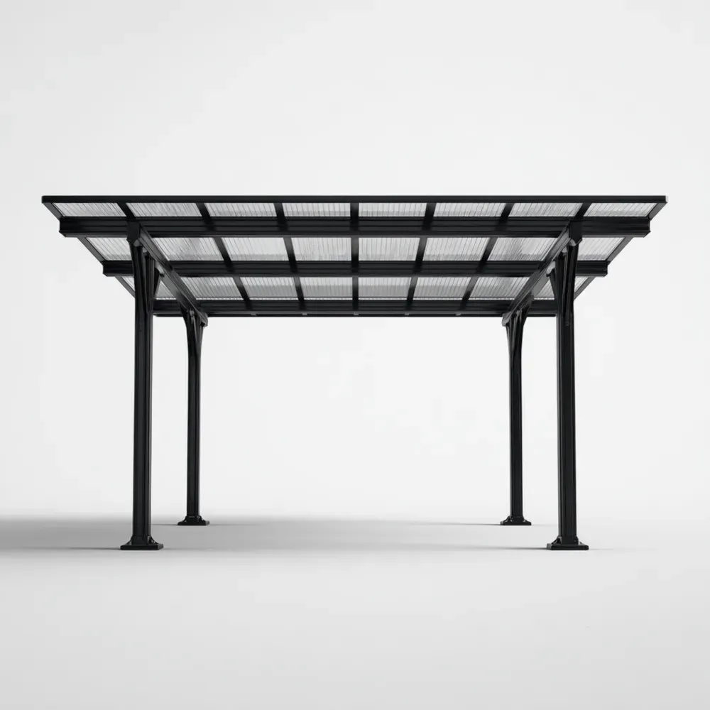 Pérgola de aluminio 400x300x250 cm – Negro – Protección solar