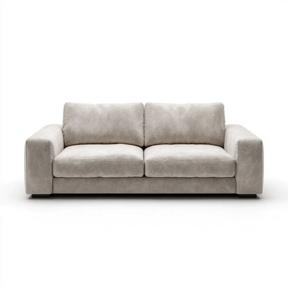 Sofá de Tela 200x95x85 cm – Beige – Diseño Contemporáneo