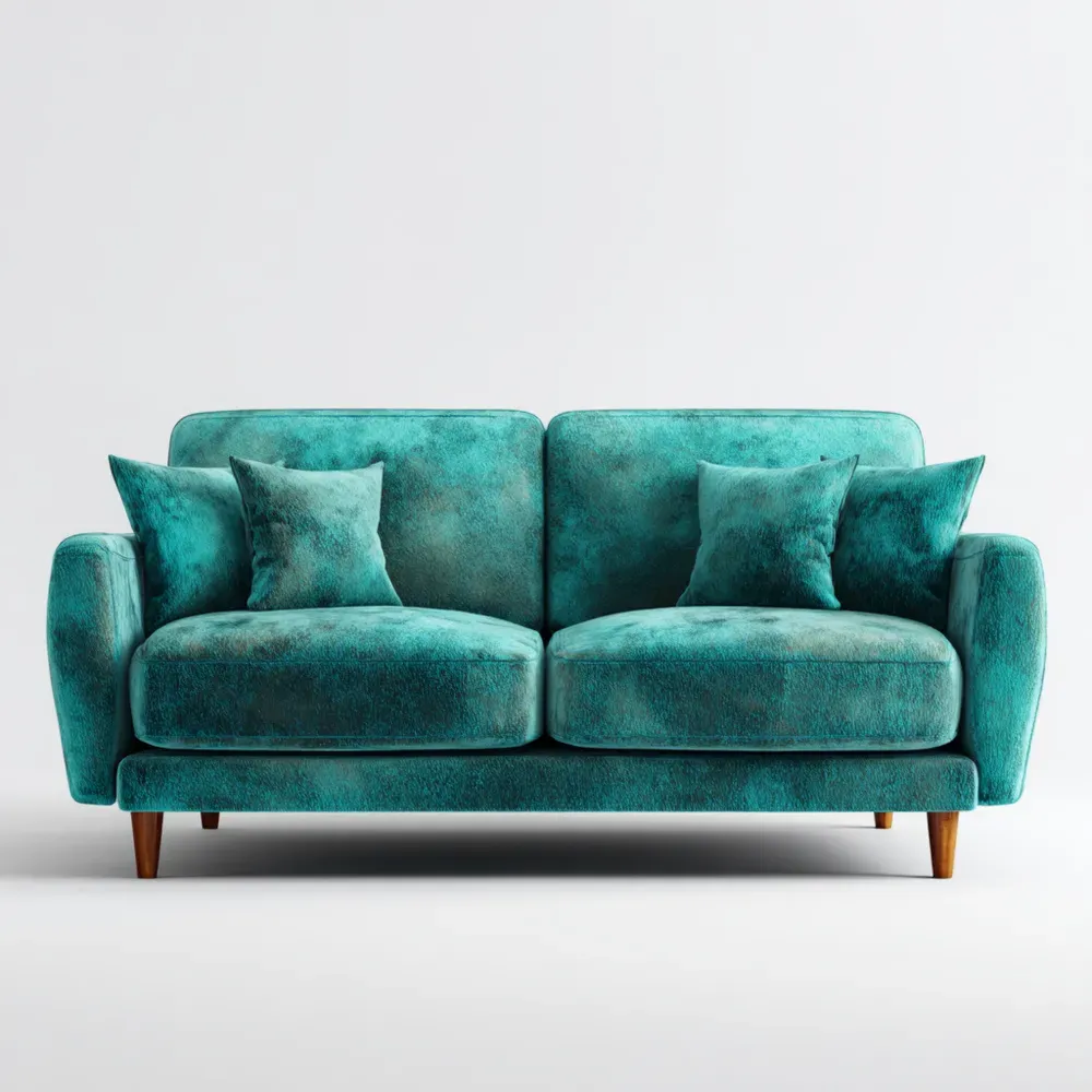 Sofá de Tela 150x80x90 cm – Azul Turquesa – Diseño Moderno