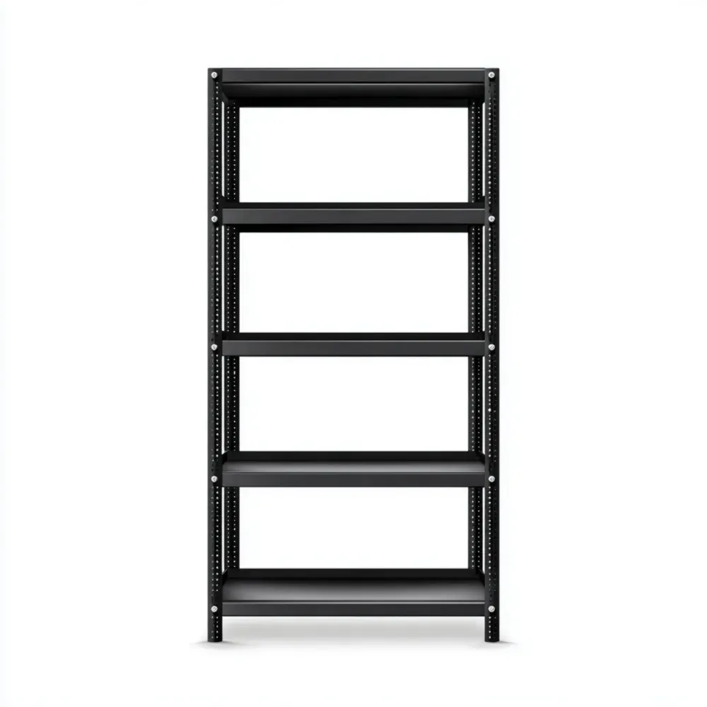 Estantería de metal 180x90x40 cm - Negro - Diseño moderno