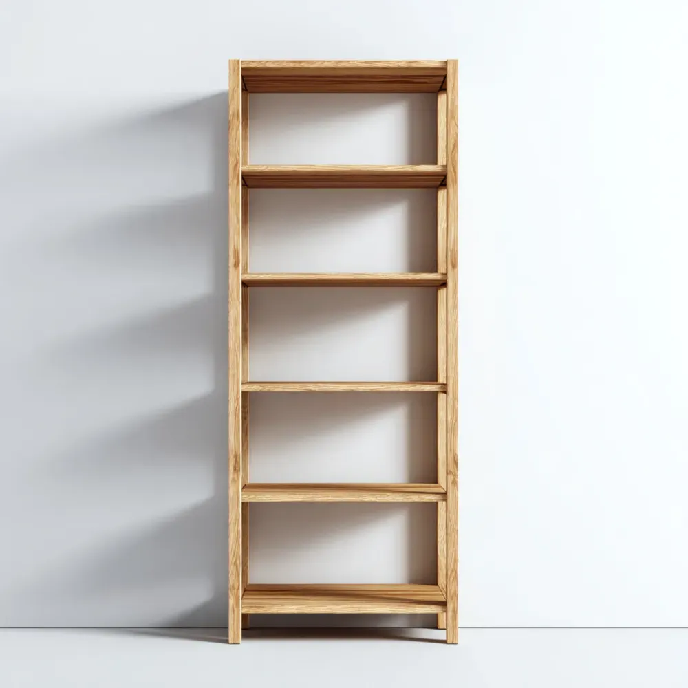 Estantería de pie Madera Natural 180x90x30 cm – Diseño Minimalista