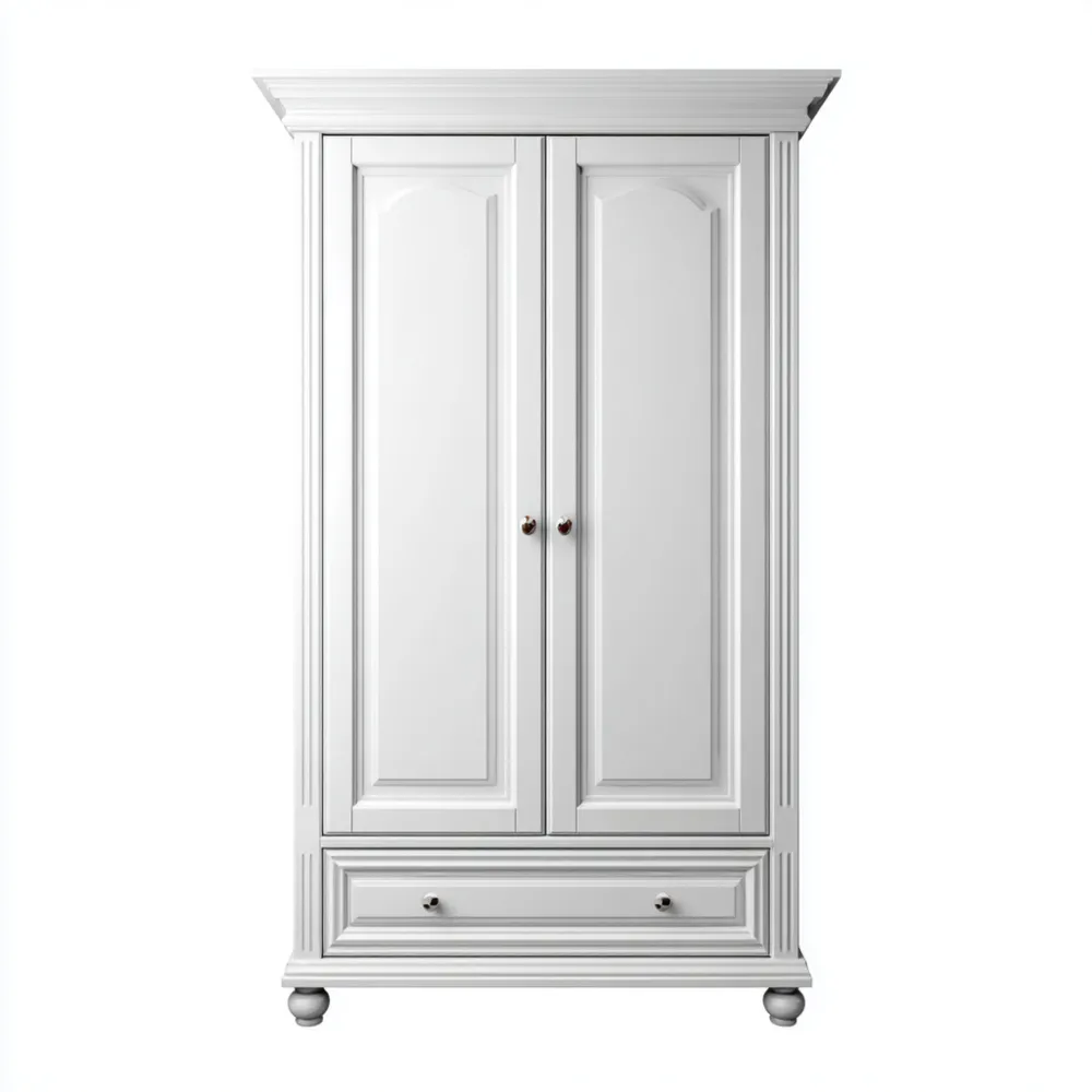 Armario de Madera 120x60x200 cm Blanco - Diseño Clásico