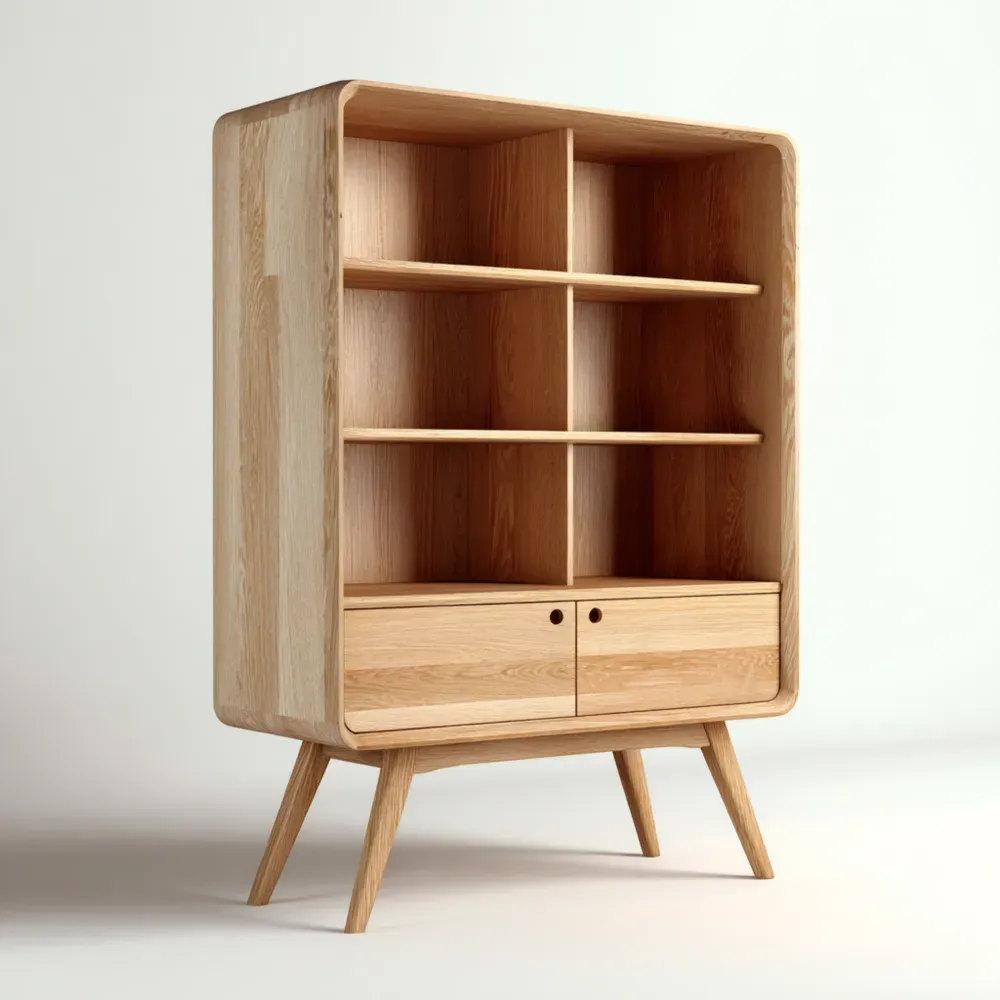 Estantería de Madera de Roble 80x120x40 cm - Estilo Escandinavo