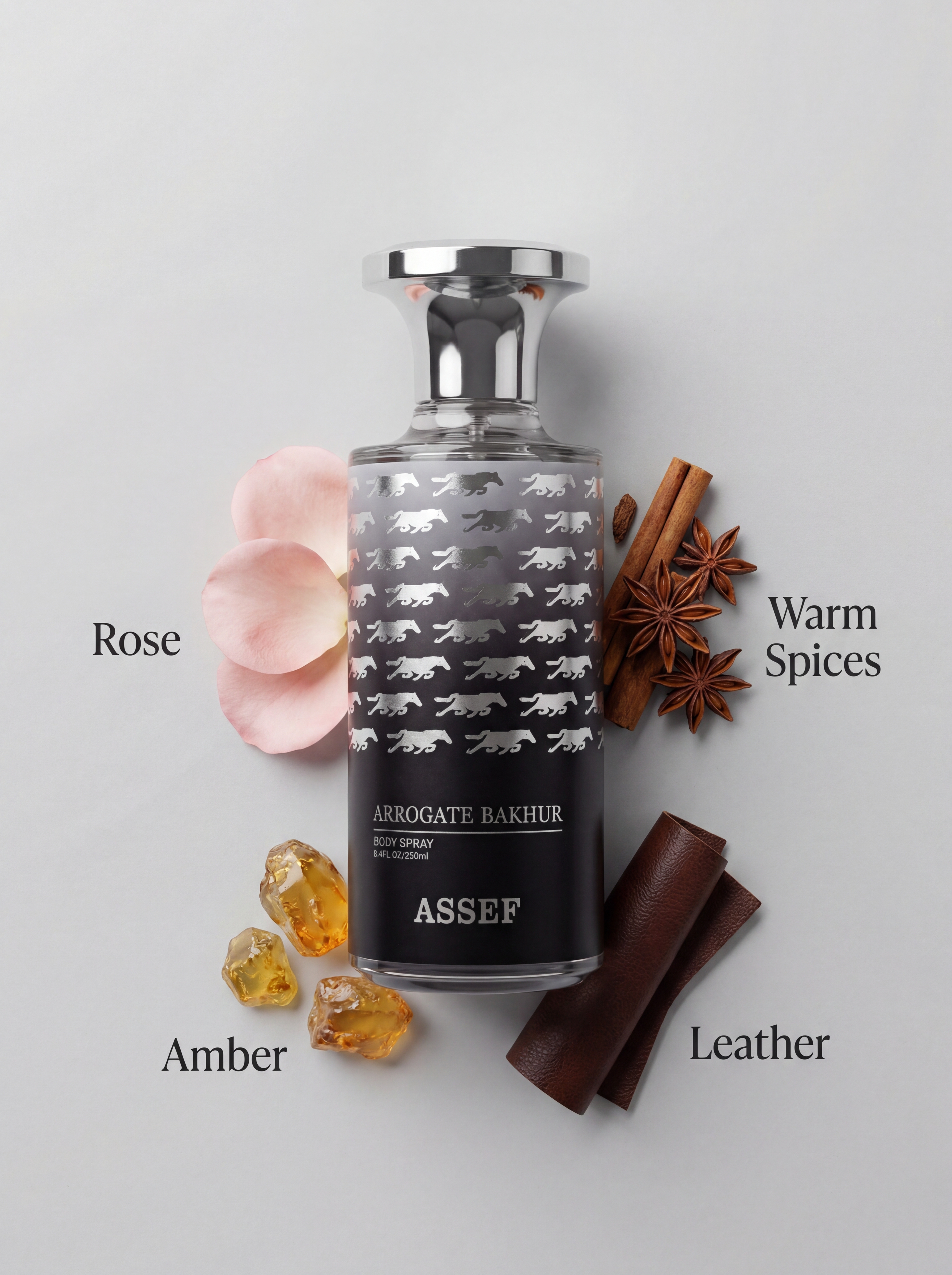 ASSEF Arrogate Bakhur | Premium Oriental Oud & Incense Body Spray - 250ml