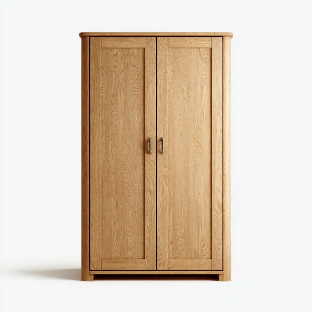Armario de madera maciza 100x180x50 cm - Roble Natural - Diseño clásico