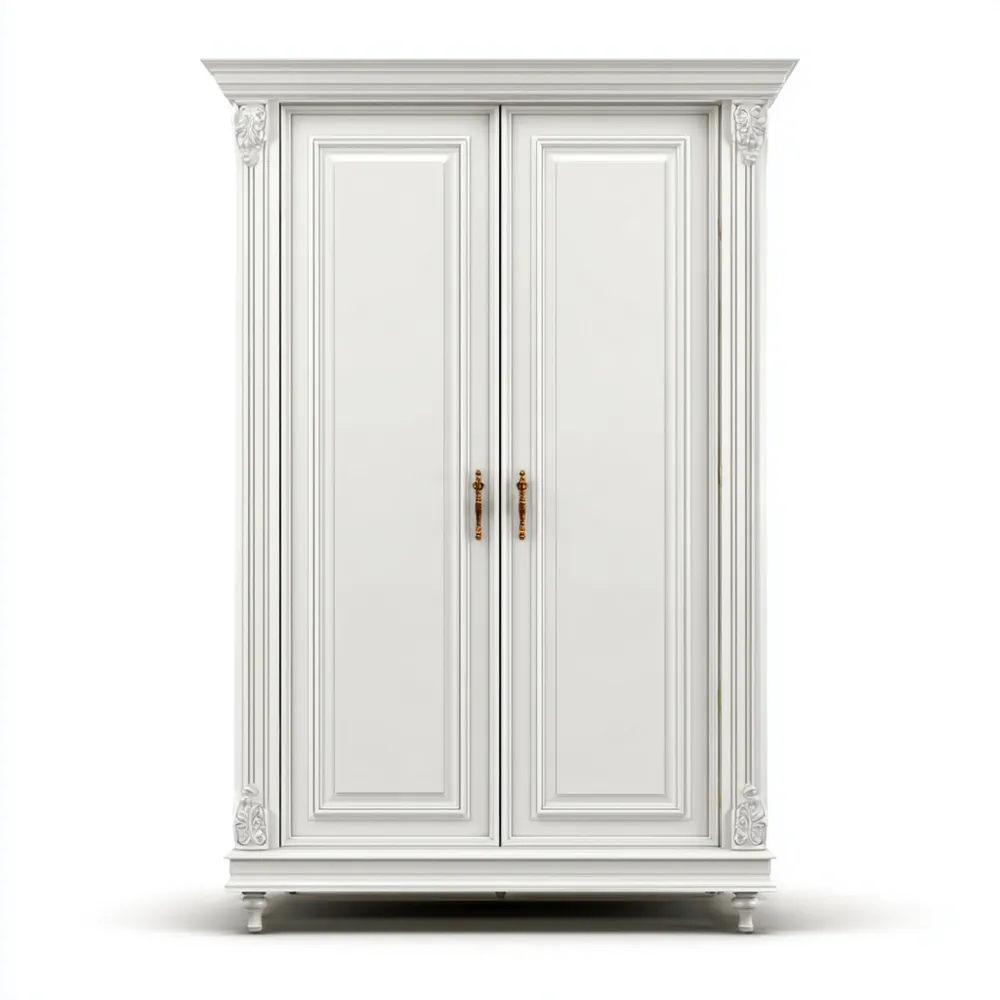 Armario de dos puertas de madera 120x60x200 cm Blanco