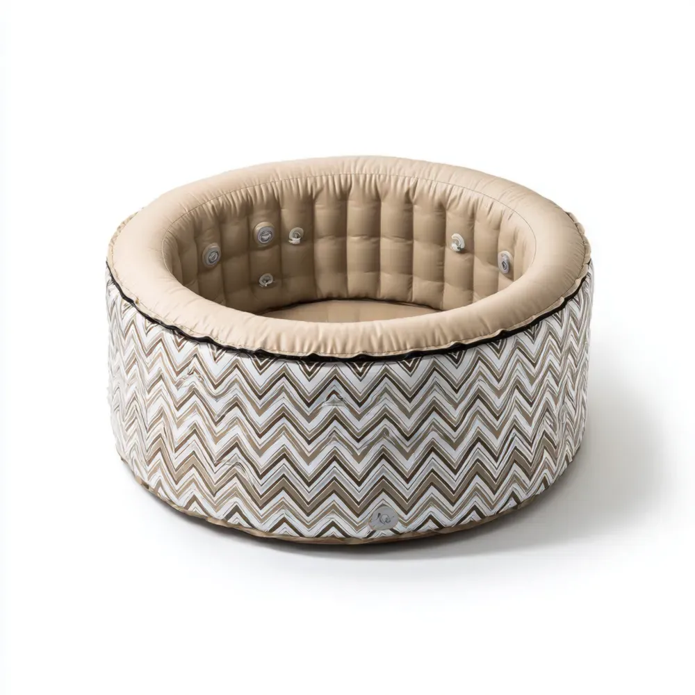 Jacuzzi inflable redondo 180x180x65 cm – Beige – Diseño moderno