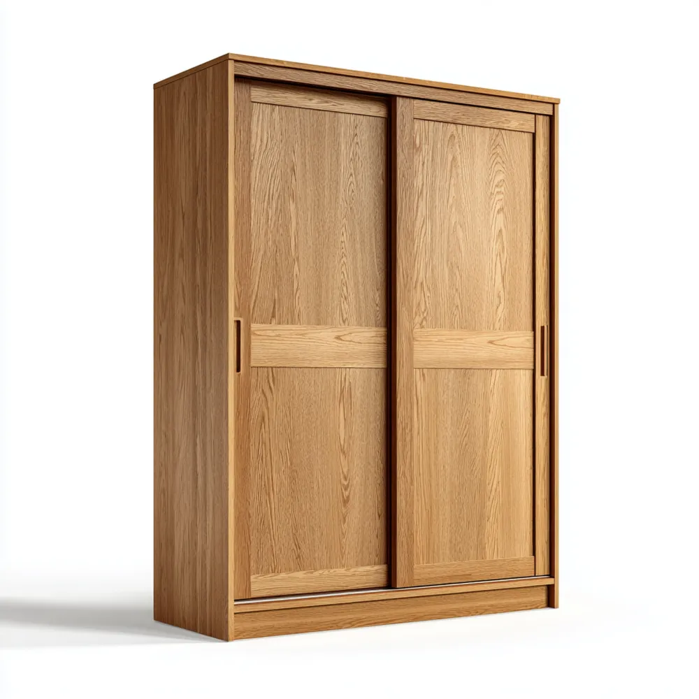 Armario con puertas correderas Madera de Roble 200x60x240 cm – Diseño Clásico