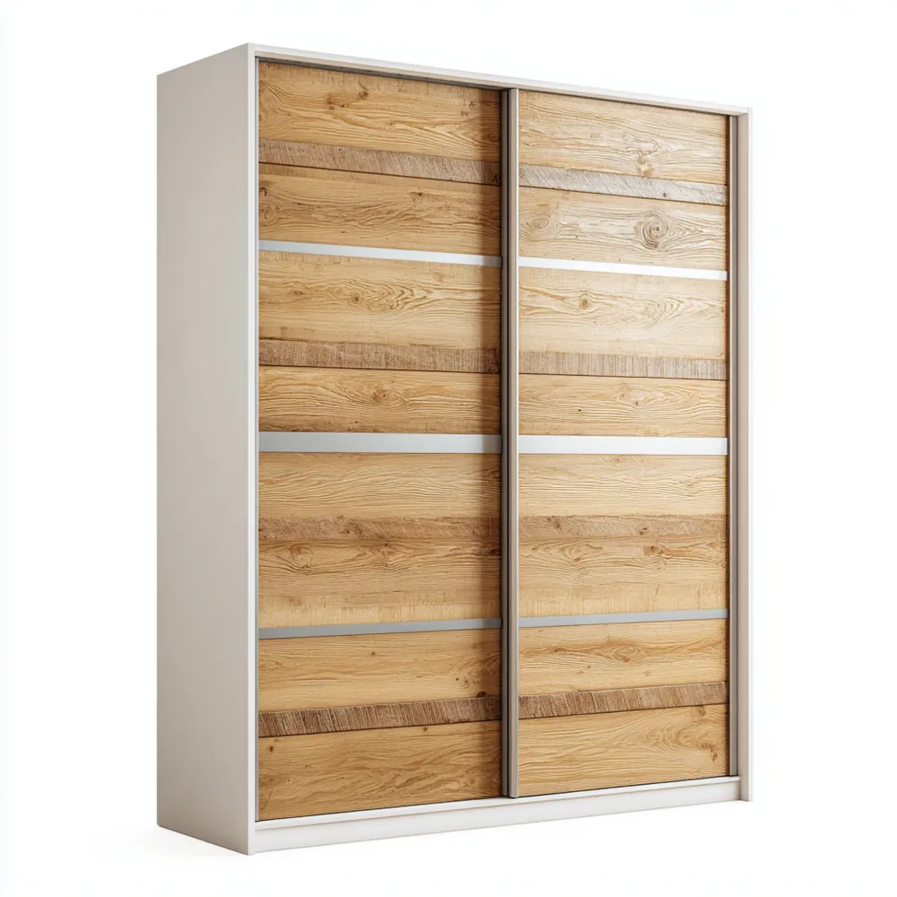 Armario de Puertas Correderas 200x60x220 cm - Color Natural