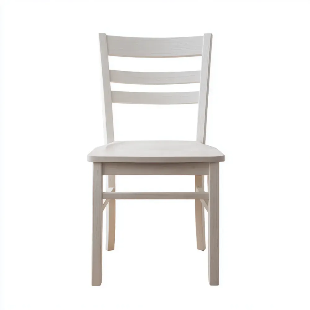 Silla de comedor de madera 46x52x85 cm - Blanco - Diseño clásico