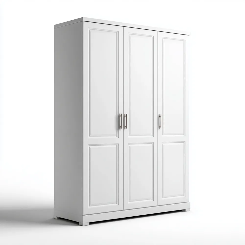 Guardarropa de Madera 200x180x60 cm - Blanco - Diseño Contemporáneo