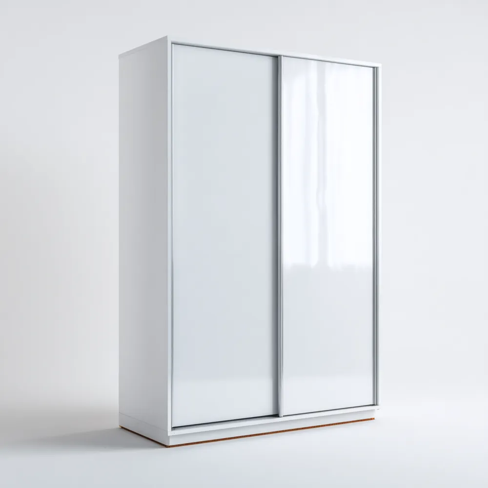 Armario con puertas correderas 200x100x60 cm – Blanco – Diseño Moderno