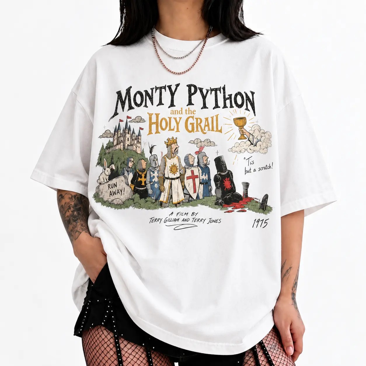 1975 British Comedy Graphic Tee,Funny Cult Cinema Apparel, Classic Movie Gift for Men and Women