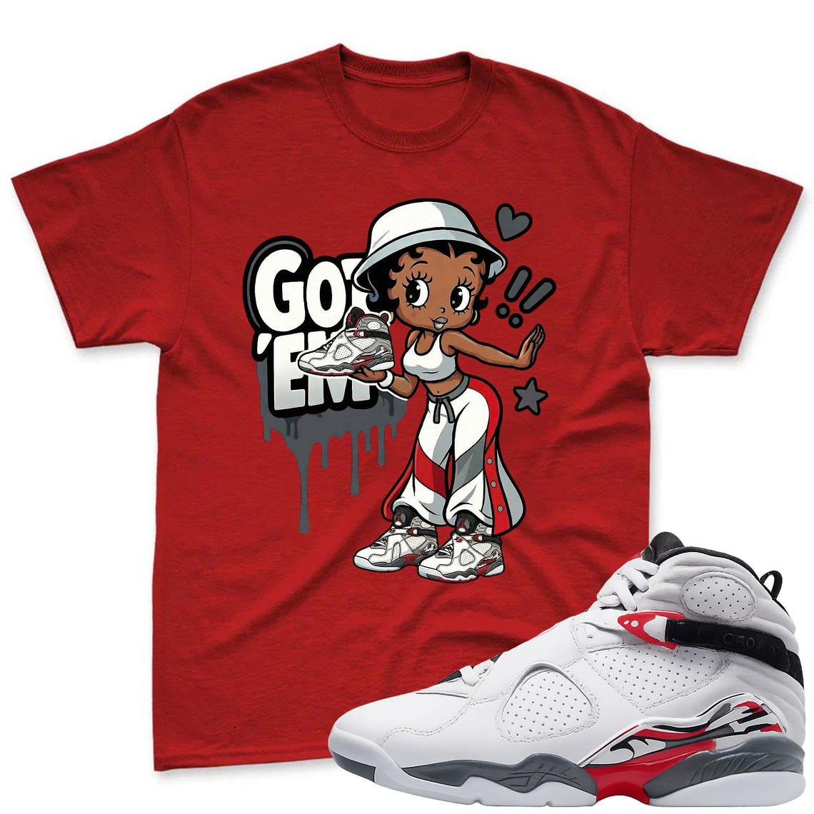 GOT'EM! T-Shirt To Match Air Jordan 8 Bugs Bunny Sneaker - AJ8 Bugs Sneaker Match Shirt