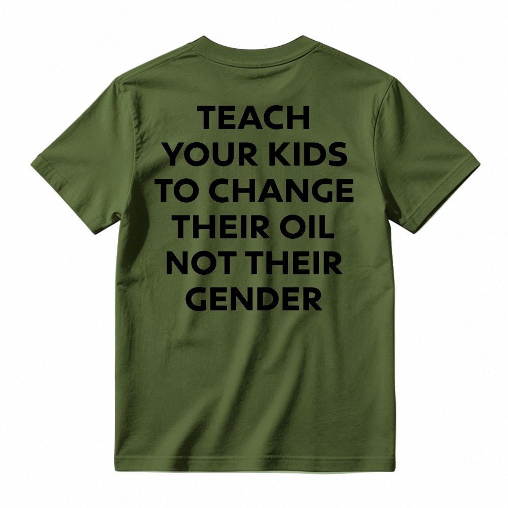 Funny Car Lover Teach Kids Change Oil Mechanic Tee