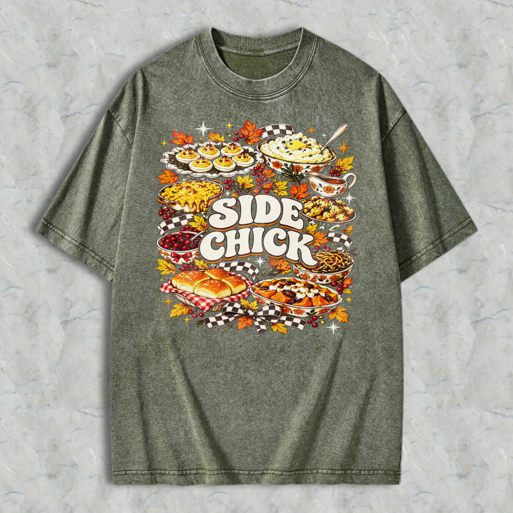 Retro Fall Harvest Thanksgiving Food Casual Tee