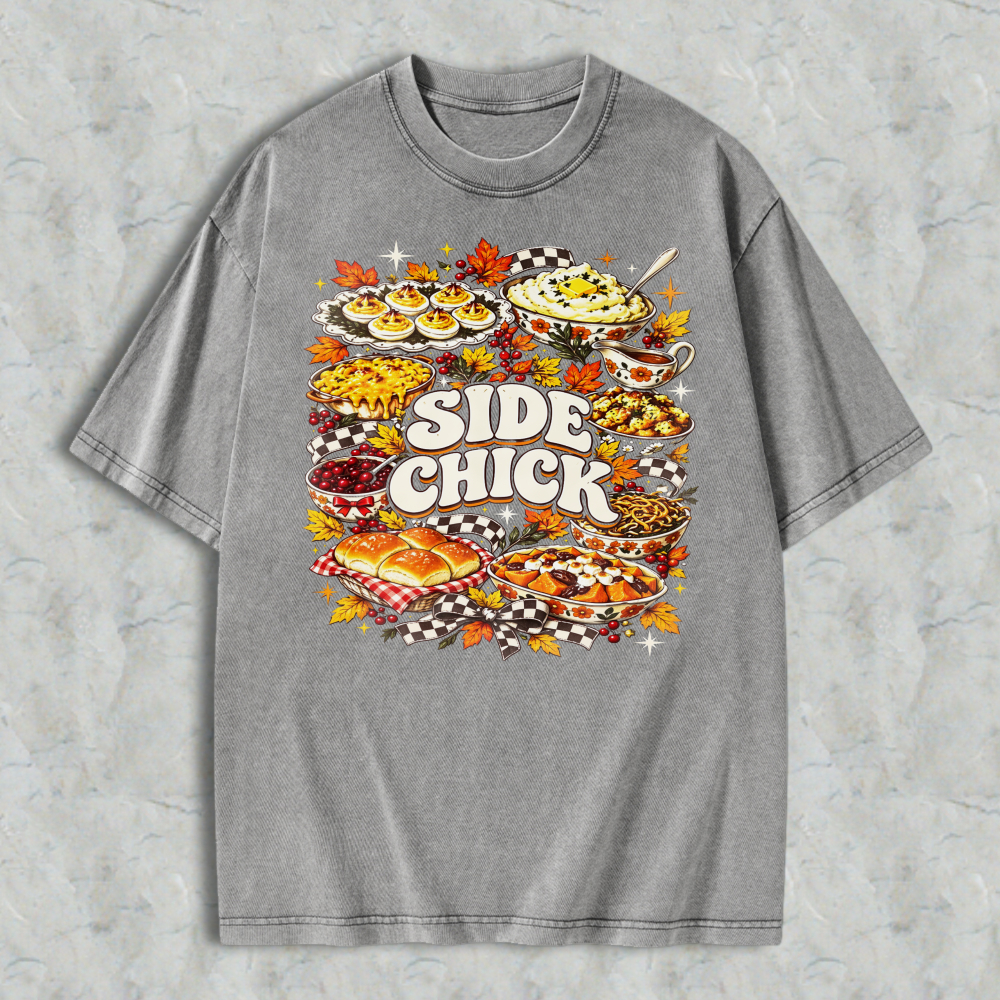 Retro Fall Harvest Thanksgiving Food Casual Tee