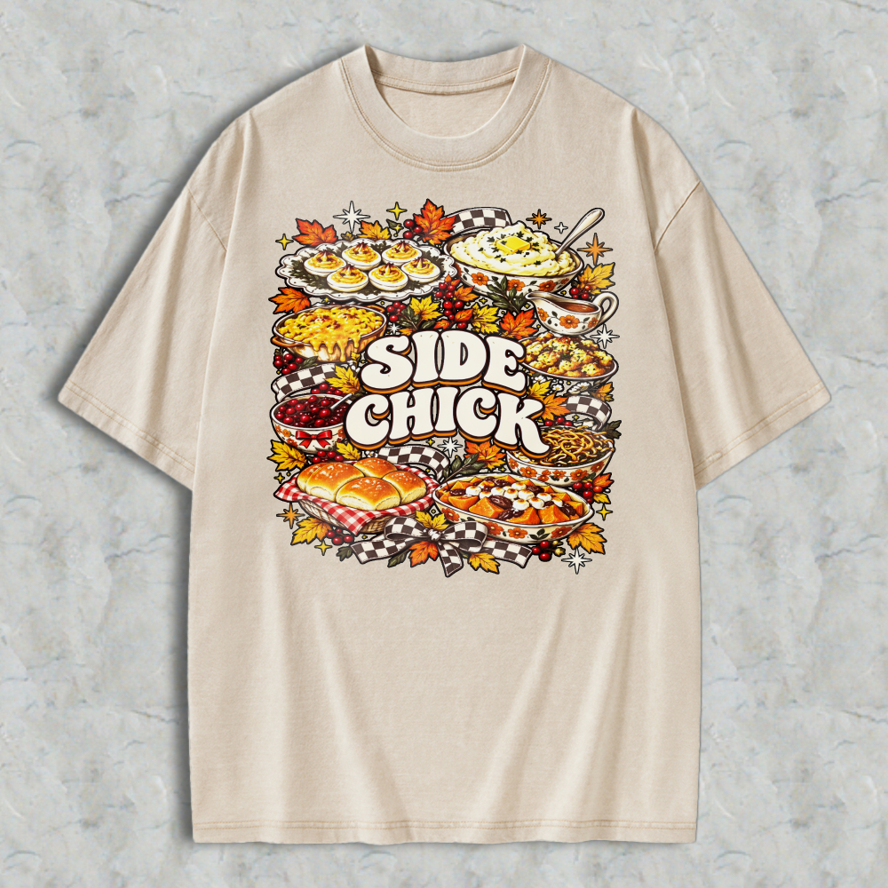Retro Fall Harvest Thanksgiving Food Casual Tee