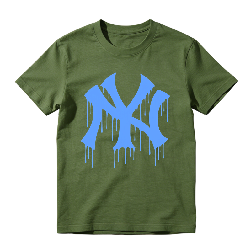 New York Yankees Drip Logo Sneaker T Shirt Matching Jordan 14 University Blue