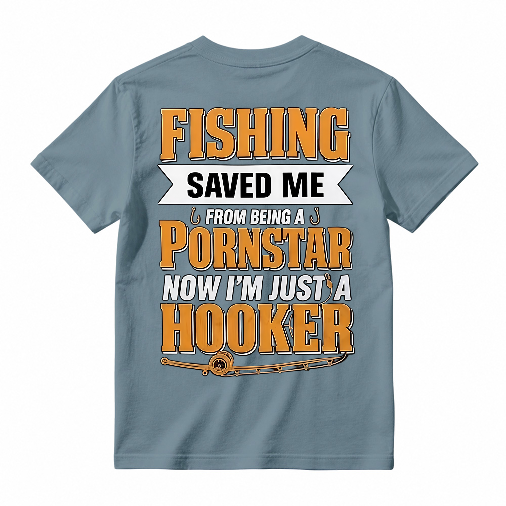 Funny Fishing Saved Me T-Shirt - Humor Graphic Tee for Anglers