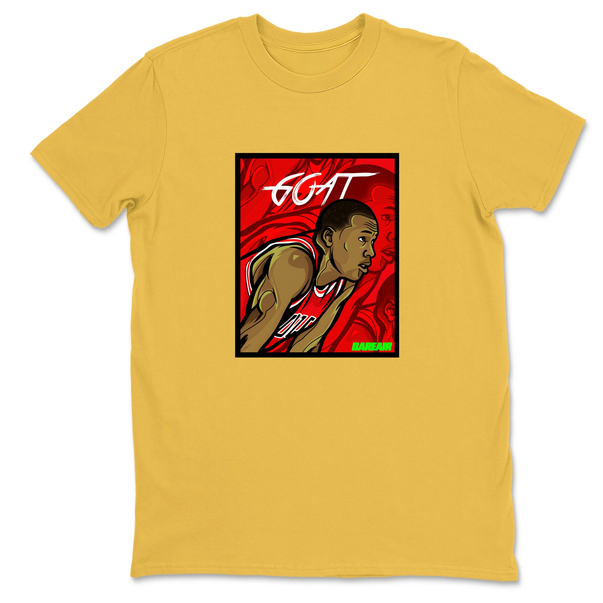Greatest Of All Time Player Portrait Sneaker T Shirt Matching Jordan 13 OG Chicago Red/White