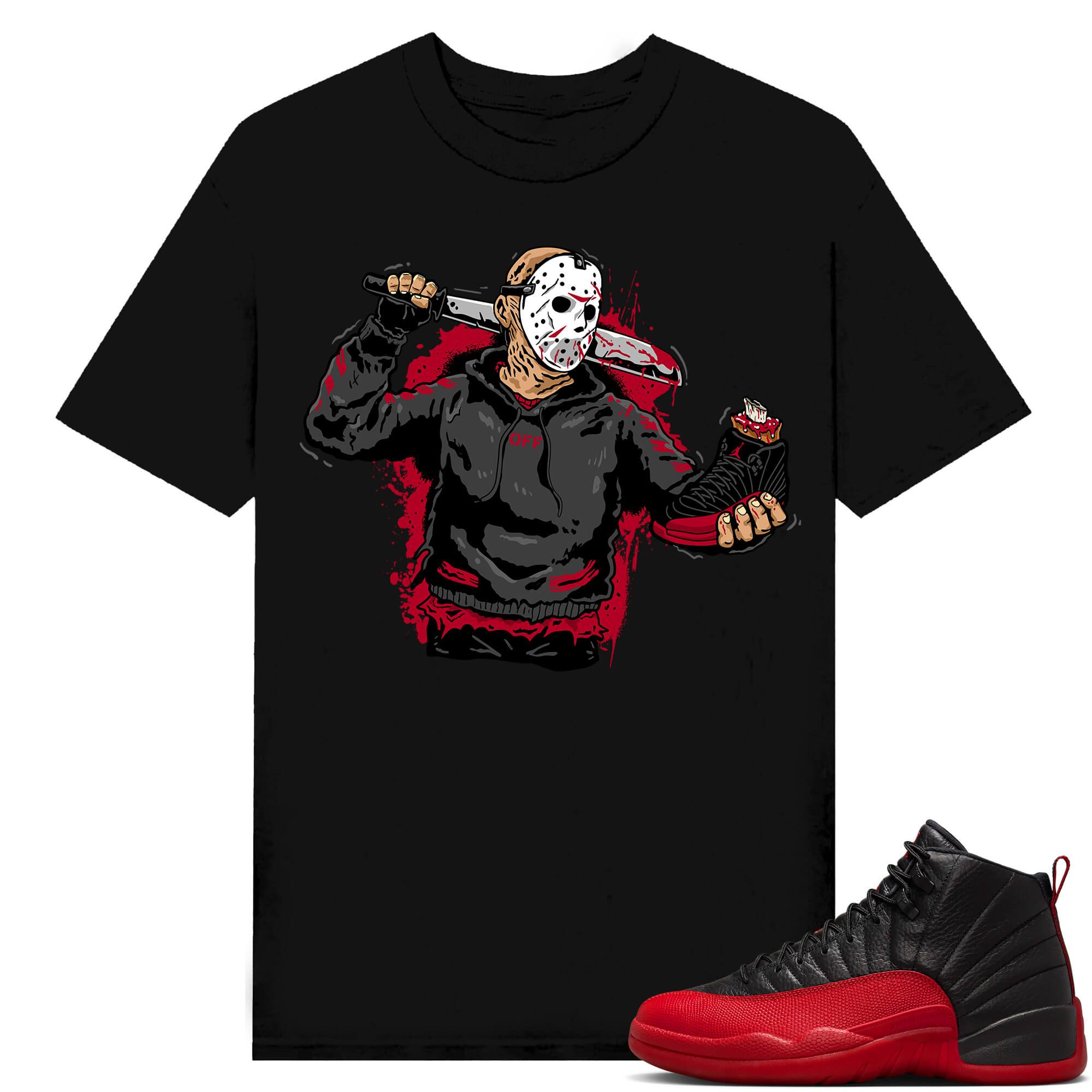 Horror comics Sneaker Matching Tee, Jordan 12 Flu game Sneaker Tees