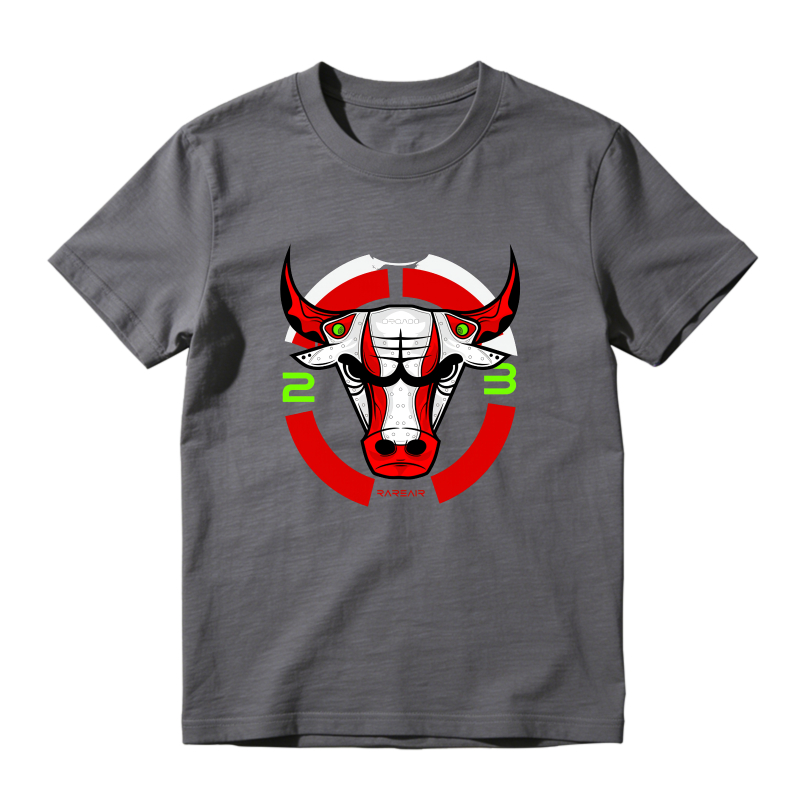 Bull Head With Red Horns And Numbers Sneaker T Shirt Matching Jordan 13 OG Chicago Red/White