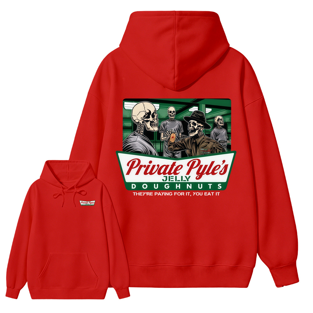 Pr1v4t3 Pyl3's Jelly Doughnuts Hoodie, Funny Military Skull Pullover