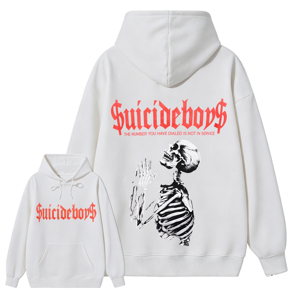 $uicideboy$ Skeleton Pray Hoodie The Number You Have Dialed Is Not In Service Streetwear Hoodie