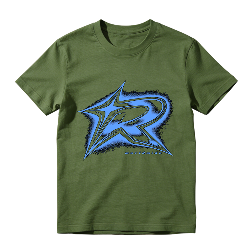 Blue Star R Logo Design Sneaker T Shirt Matching Jordan 14 University Blue