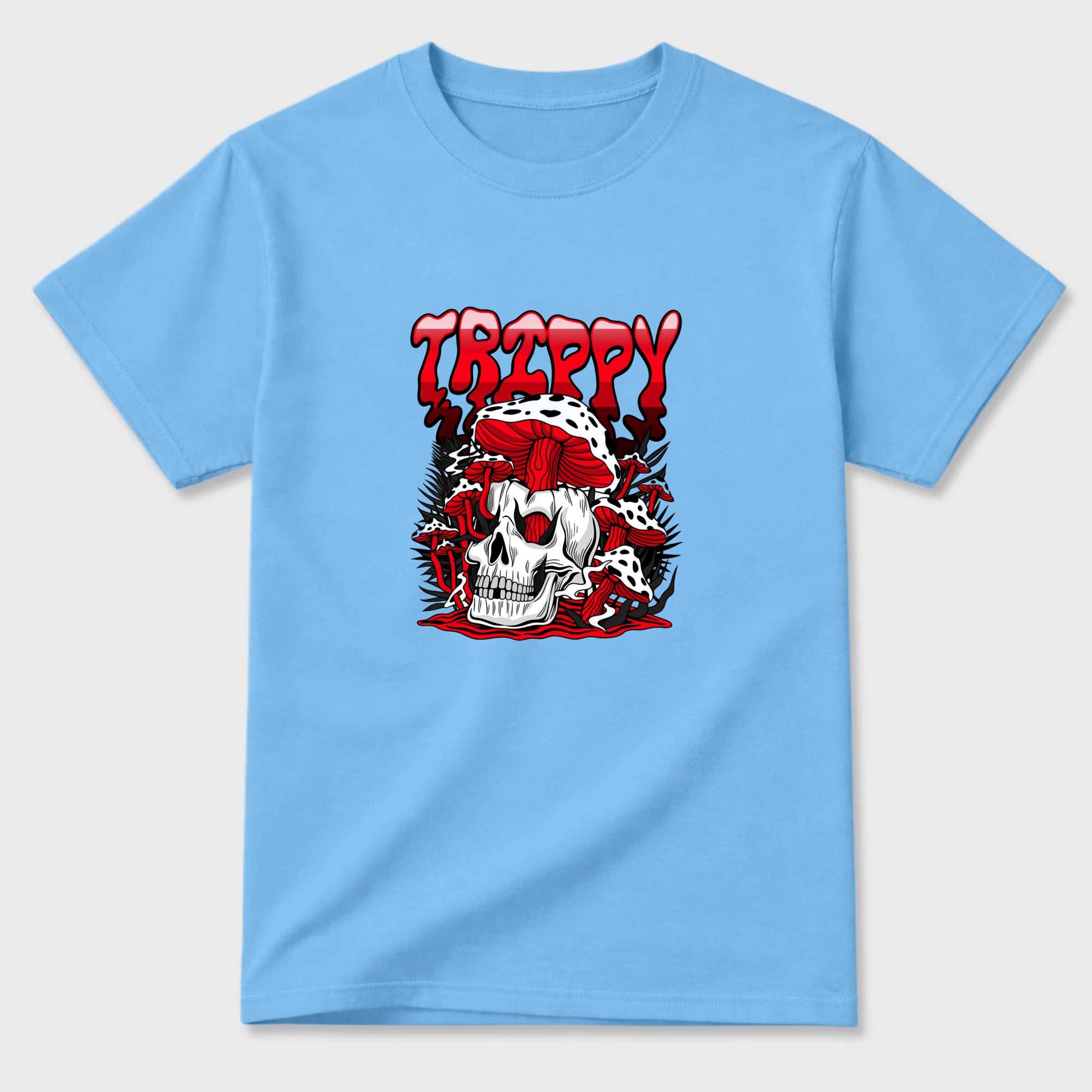 Skull Mushroom Red Text Pattern Sneaker T Shirt Matching Jordan 13 OG Chicago Red/White