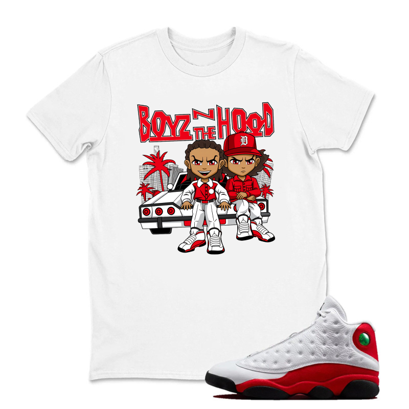 Boyz In The Hood Cartoon Characters Sneaker T Shirt Matching Jordan 13 OG Chicago Red/White