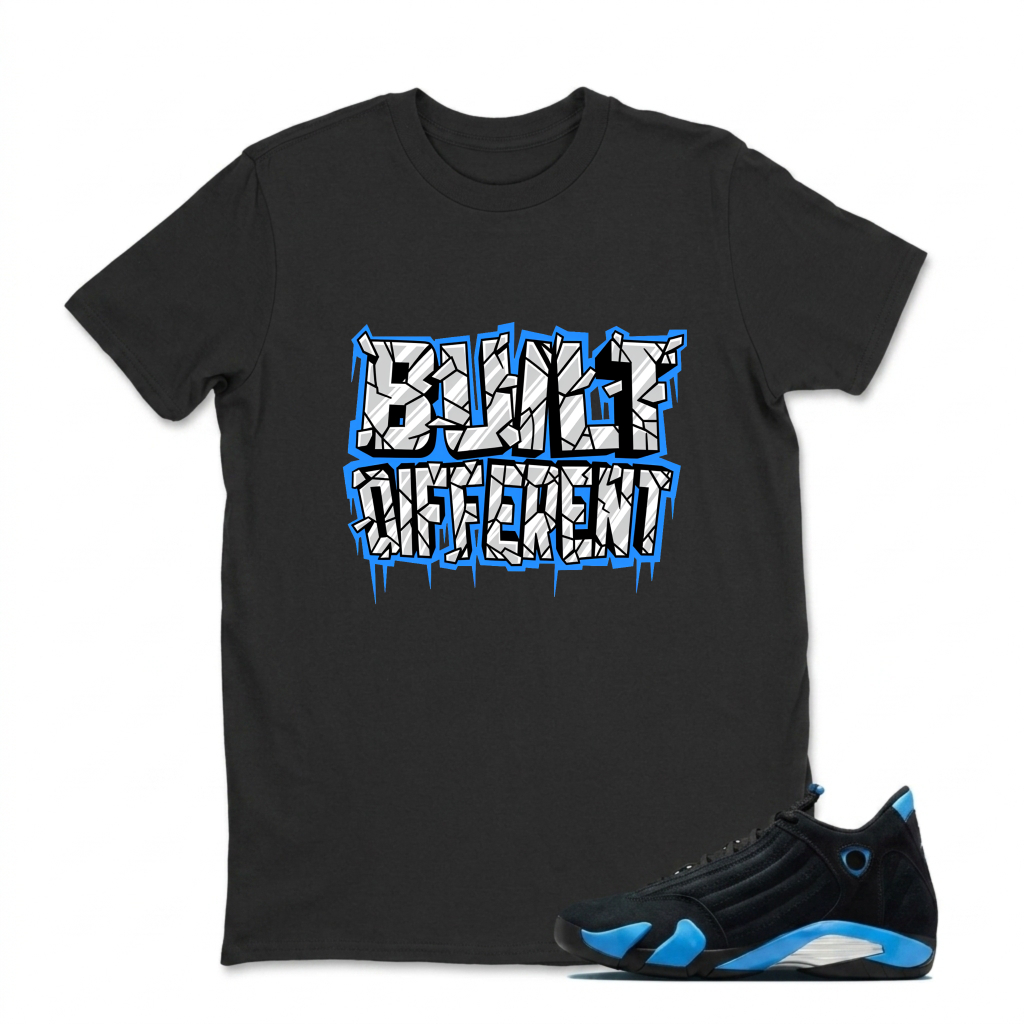 Built Different Sneaker T Shirt Matching Jordan 14 University Blue