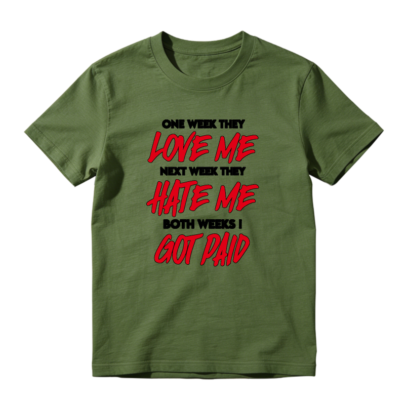 One Week They Love Me Next Week They Hate Me Both Weeks I Got Paid Shirt To Match Air Jordan 13 Chicago Sneaker Match Shirt