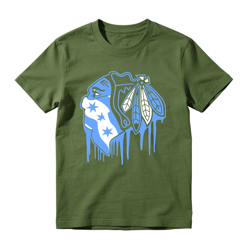 Blue Drip Flag With Feathers Sneaker T Shirt Matching Jordan 14 University Blue