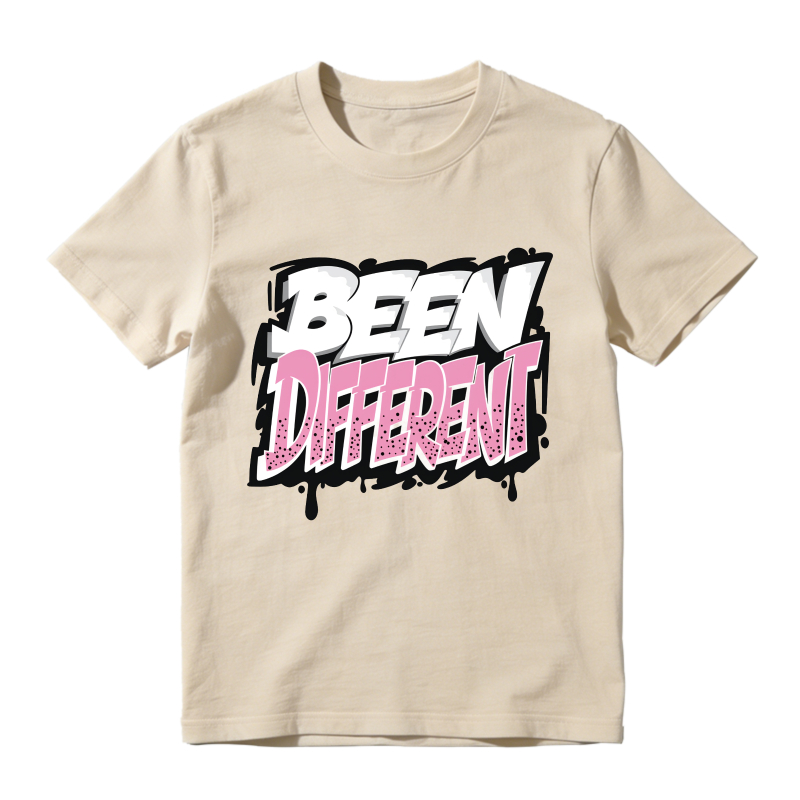 Been Different Graffiti Style Print Sneaker T Shirt Matching  Air Jordan 5 Retro OG AJ5 Medium Soft Pink