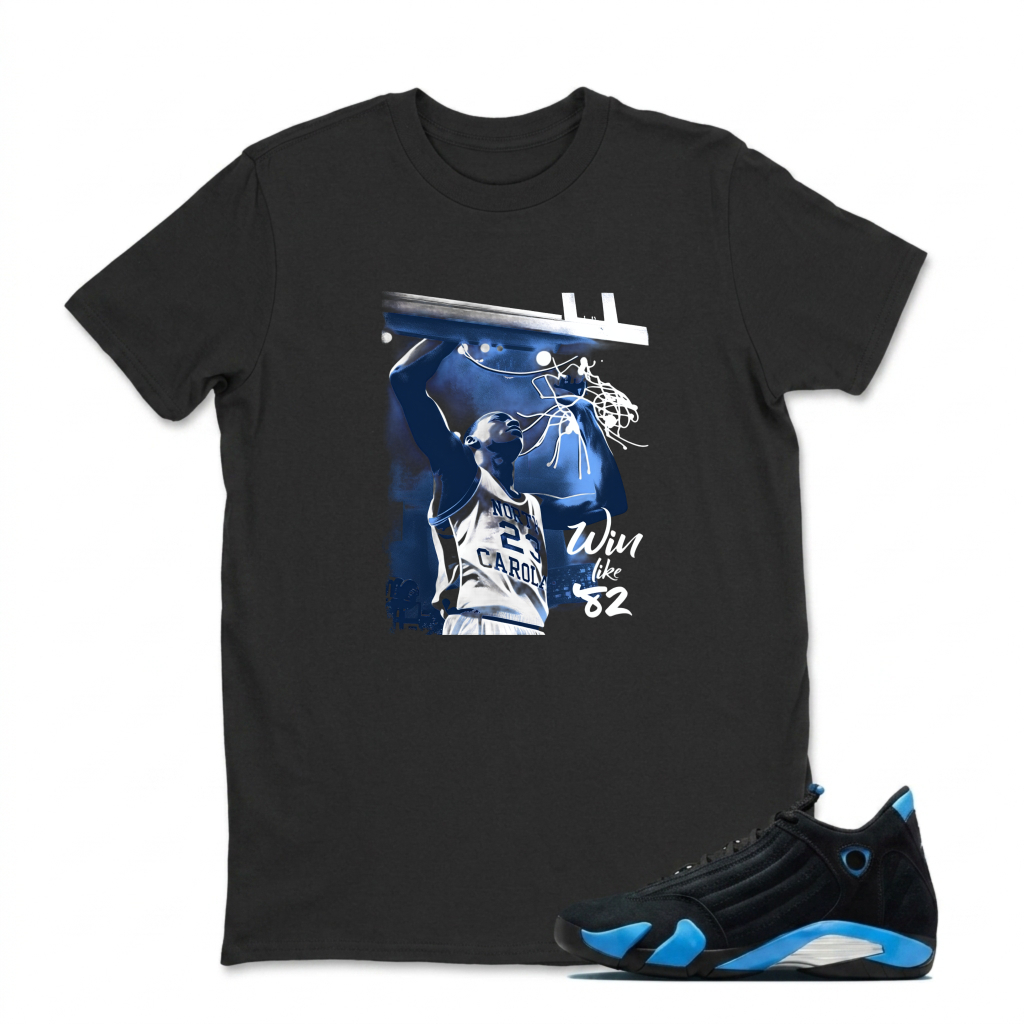 Win Like 52 Basketball Player Sneaker T Shirt Matching Jordan 14 University Blue
